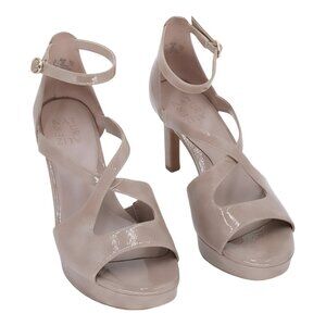 Naturalizer Alicia Platform Dress Heeled Sandal Warm Taupe Tan US 7.5 M EU 38